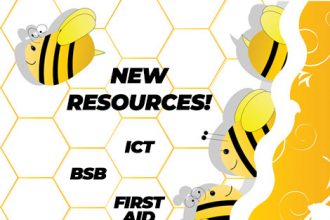 New training resources are highlighted in a graphic for ICT, BSB, and First Aid, supporting the vet sector.