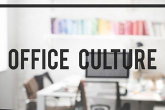 A bright office workspace demonstrates positive office culture for a productive vet sector environment.