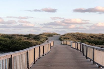 A coastal boardwalk represents changing life aspirations for young Australians during the pandemic.