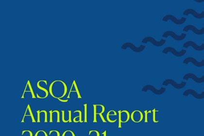 The ASQA Annual Report 2020-21 cover details key findings for the vet sector.