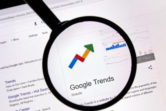 Google Trends displays current search data, useful for vet sector keyword research.