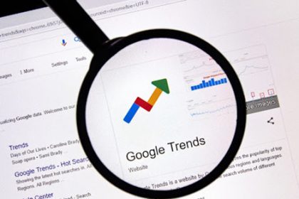 Google Trends displays current search data, useful for vet sector keyword research.