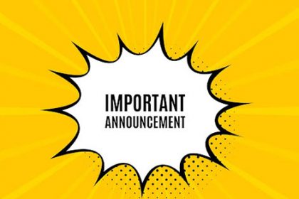 A bright yellow comic burst highlights an important announcement about vet sector resources.