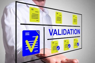 A graphic illustrates validation processes with a checklist, relevant to vet compliance.