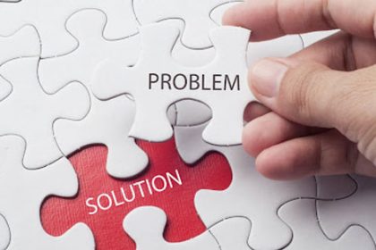 A graphic illustrates finding solutions to problems in the vet sector with puzzle pieces.