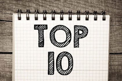 A notepad shows the top ten most popular vet resources this month.