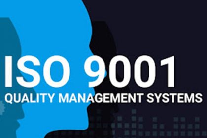 ISO 9001 certification visually represents quality management for vet compliance.
