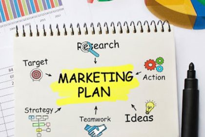 A marketing plan graphic illustrates key strategies for an RTO’s success.