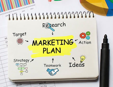 A marketing plan graphic illustrates key strategies for an RTO’s success.