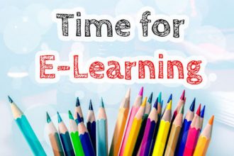 Bright colored pencils represent diverse e-learning approaches for vet training.