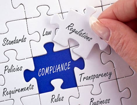 A puzzle illustrates achieving vet compliance through careful attention to regulations.