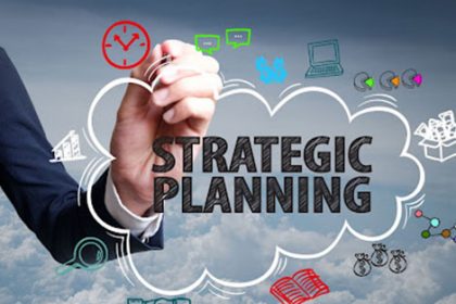 A graphic illustrates strategic planning for an RTO training organisation.