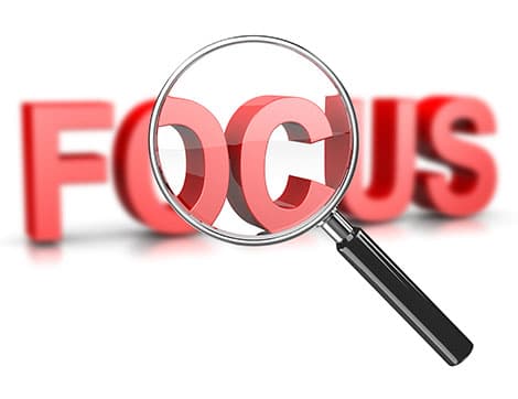 A graphic emphasizes focus with a magnifying glass, relevant to maintaining control in the vet sector.
