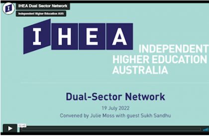 Sukh Sandhu speaks at the IHEA Dual-Sector Network conference about changes in the vet sector.