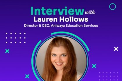 Lauren Hollows, CEO of Aniwaya Education Services, during a recent interview about the vet sector.